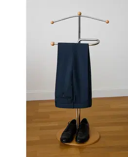 Regály a poličky Nemý sluha chróm/buk, 83213 CR