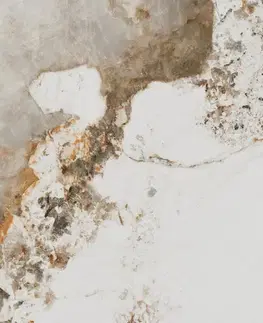 Konferenčné stolíky DELIFE Konferenčný stolík Edge okrúhly 100x100 cm keramika Minas Melange Trive kov efektový povrch titánová farba