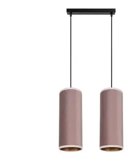 Svietidlá HEXE Luster na lanku AVALO 2xE27/60W/230V ružová/medená 0116
