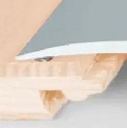 Přechodové lišty a profily Prechodový profil 60 mm, oblý (skrutkovací) | nivelácia 0 - 5 mm Stříbro F4