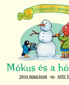 Leporelá, krabičky, puzzle knihy Mókus és a hóember - Tölgyerdő meséi - Julia Donaldson,Axel Scheffler