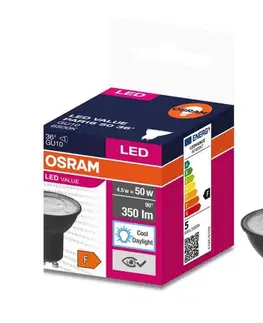 Žiarovky LED Žiarovka VALUE PAR16 GU10/4,5W/230V 4000K 36° čierna - Osram 4058075766365