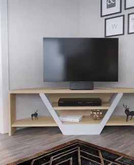 TV stolíky TV stolík Sares - Oak, White
