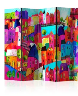 Paravány Paraván Rainbow-hued town Dekorhome