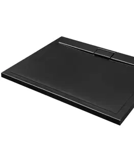 Sprchové vaničky Vanička obdĺžniková Axim Ultraslim Stone Effect New 120x80 čierna