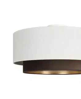 Svietidlá  Stropné svietidlo NATIA 1xE27/60W/230V pr. 45 cm biela/hnedá H0203
