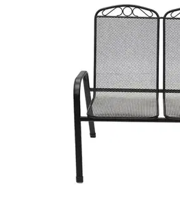Lavica z kovu a hliníka DEOKORK Kovová lavice GREY (čierna)