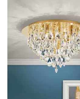Svietidlá Orion DLU 2516/45-Krištáľové str. svietidlo CELESTE 6xG9/40W/230V pr. 45 cm zlatá DLU 2516/45 gold