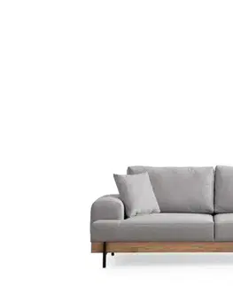 Pohovky a gauče Trojmiestna pohovka Eti Oak 3 Seater -Grey