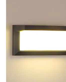 Záhradné lampy BRILAGI-LED Vonkajšie nástenné svietidlo so senzorom BRICKY LED/12W/230V antr IP54 BRI077