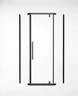 Sprchové kúty 90x90 Sprchový kút päťuholníkový TOTO 90x90x190 cm čierny