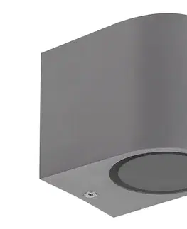 Svietidlá  Vonkajšie nástenné svietidlo PARETE 1xGU10/6W/230V IP54 šedá 007007