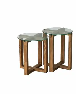 Konferenčné stolíky Súprava odkladacích stolíkov Amalfi Walnut, 2 ks