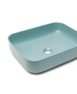 Umývadlá Umývadlo na dosku SAT Infinitio 50x39 cm zelená mat bez prepadu SATINF5039LGEM SATINF5039LGEM