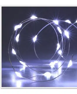 Vianočné dekorácie Svetelný drôt Silver lights 40 LED, studená biela, 195 cm