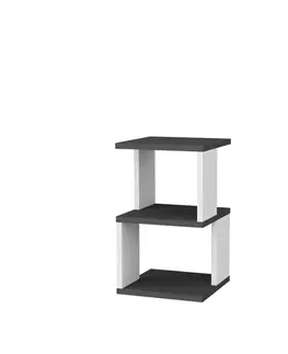 Nočné stolíky Nočný stolík Carter - Anthracite, White