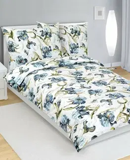 Obliečky Bellatex Bavlnené obliečky Kosatec, 140 × 200, 70× 90 cm