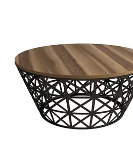 Konferenčné stolíky Konferenčný stolík Stil Metal Ferforje - Walnut