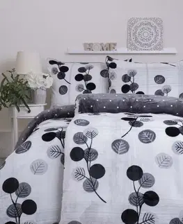 Obliečky MKLozkoviny.sk Obliečky mikroplyš Exclusive – Hasana sivé - 140 × 200 cm - 70 x 90 cm