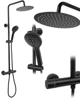Kúpeľňové batérie REA REA - Sprchový set s termostatickou batériou 150mm VINCENT čierna REA-P6600