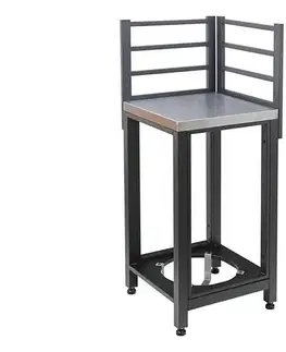 Záhradné stoličky a kreslá  Vonkajší rohový modul 47x47x123 cm čierna/nerezová oceľ 14127