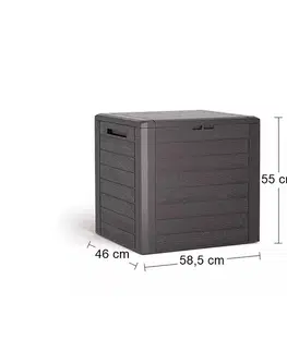 Záhradné úložné boxy NABBI MBWL140 záhradná truhlica 140 l hnedá