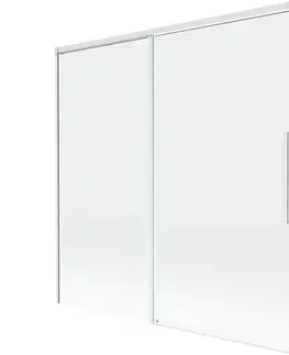 Sprchové dvere MEXEN/S - Rox vaňová zástena 2-krídlová posuvná 160 x 150, transparent, biela 8C9-160-001-20-00
