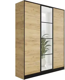 Šatníkové skrine Skriňa Eden 3d 157 Dub Craft Zlatý 1