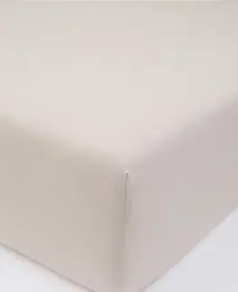 Plachty MKLozkoviny.sk Jersey plachta s elastanom Deluxe 220 × 200 cm – prírodná