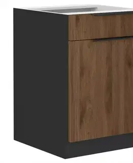 Kuchynské skrinky stojace Kuchynská skrinka Monza orech okapi 50d 1f 1s bb