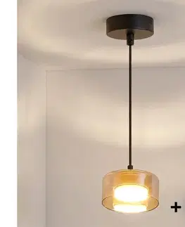 Svietidlá BRILAGI - LED RGB stmievateľný luster AURA LUX 1xGX53/14W/230V Wi-Fi Tuya čierna/zlatá BG3460+IM1490