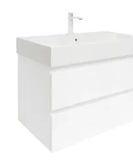 Kúpeľňový nábytok Kúpeľňová skrinka s umývadlom SAT B-Way 79x50x45 cm biela lesk BWAY280WU2BBI BWAY280WU2BBI