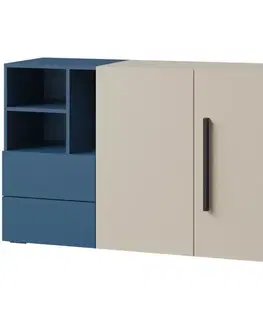 Komody do spálne Komoda Lorin 7 Kašmír/Morská modrá