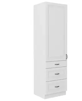 Kuchynské skrinky stojace Kuchynská skrinka STILO biela mat/biela 60dks-210 3s 1f