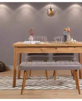 Jedálenský sety 4+1 Set stola a stoličiek (4 kusy) Costa Atlantice-Grey