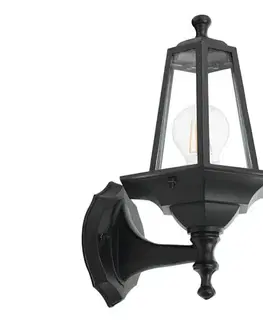 LED osvetlenie Eglo 55763 - LED vonkajšie nástenné svietidlo 1xE27/4W/230V IP44 čierne 55763