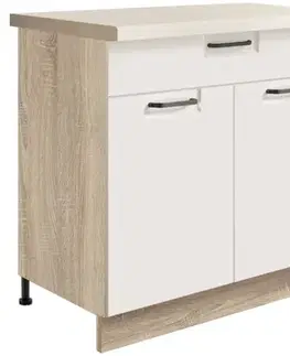 Kuchynské skrinky stojace Skrinka do kuchyne Favorit 6d Sonoma/White