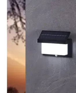 Záhradné lampy Eglo 48968- LED Solárne nástenné svietidlo so senzorom UTRERA LED/3,84W/3,7V IP44 48968