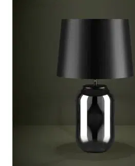 Lampy Eglo 390063 - Stolná lampa CUITE 1xE27/40W/230V čierna/dymová 390063