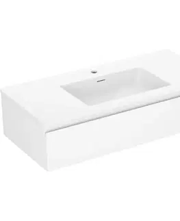 Kúpeľňový nábytok MEXEN/S - Orio kúpeľňová skrinka 100 cm s umývadlom Otis, 1 šuplík, biela mat 91A10-10023-1-BF01-W18M01