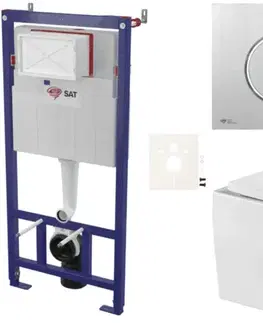 Záchody Závěsný WC set do lehkých stěn / předstěnová SAT SIKOSSREX6771K SIKOSSREX6771K
