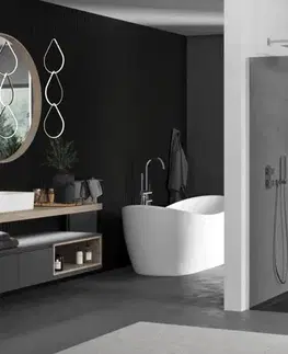 Sprchové dvere MEXEN/S - KIOTO Sprchová zástena WALK-IN 80x200 cm 8 mm, chróm, dymové sklo 800-080-101-01-40