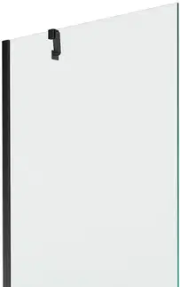 Sprchové dvere MEXEN/S - Next vaňová zástena FIX 80x150, transparent, čierna 895-080-000-00-00-70
