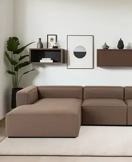 Sedacie súpravy Rohová sedacia súprava / Rohová pohovka Mora XL (ChlLeft-O1-1R) - Brown