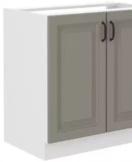 Kuchynské skrinky stojace Kuchynská skrinka Stilo claygrey/biely 80zl 2f bb