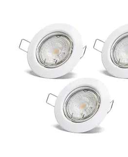Svietidlá  B.V.  - SADA 3x LED Podhľadové svietidlo 1xGU10/4,5W/230V 3000K biela B10307OT3