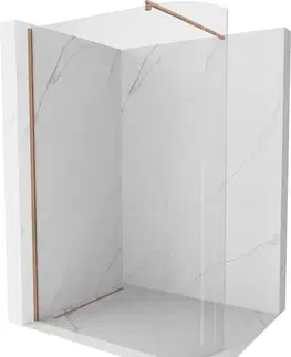 Sprchové dvere MEXEN/S - Kioto Sprchová zástena WALK-IN 90 x 200, transparent 8 mm, meď kartáčovaná 800-090-101-65-06