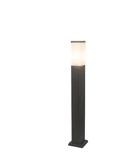 Zahradne stlpove lampy Inteligentný vonkajší lampáš tmavosivý 80 cm vrátane WiFi P45 - Malios