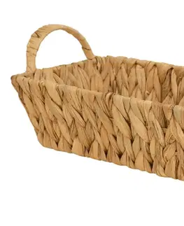 Úložné boxy KONDELA Telor pletený kôš 32,5x17,5 cm hnedá