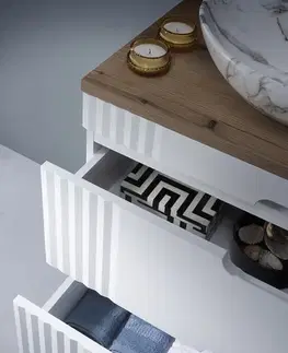 Skrinky s umývadlom ArtCom Kúpeľňová skrinka s umývadlom a doskou FIJI White DU60/1 | 60 cm